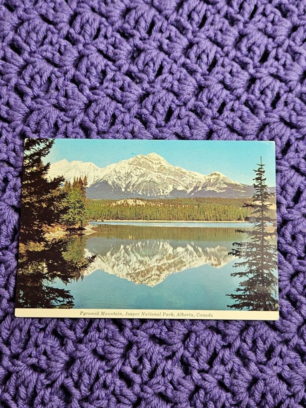 Pyramid Mountain Jasper National Park Alberta Canada Postcard